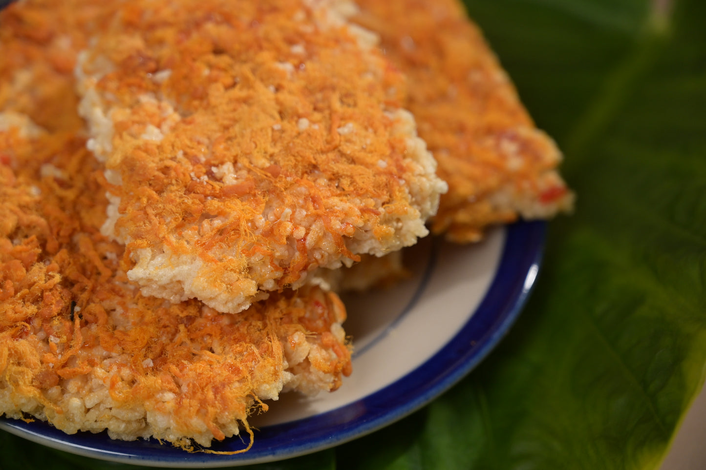 Crispy rice with pork floss