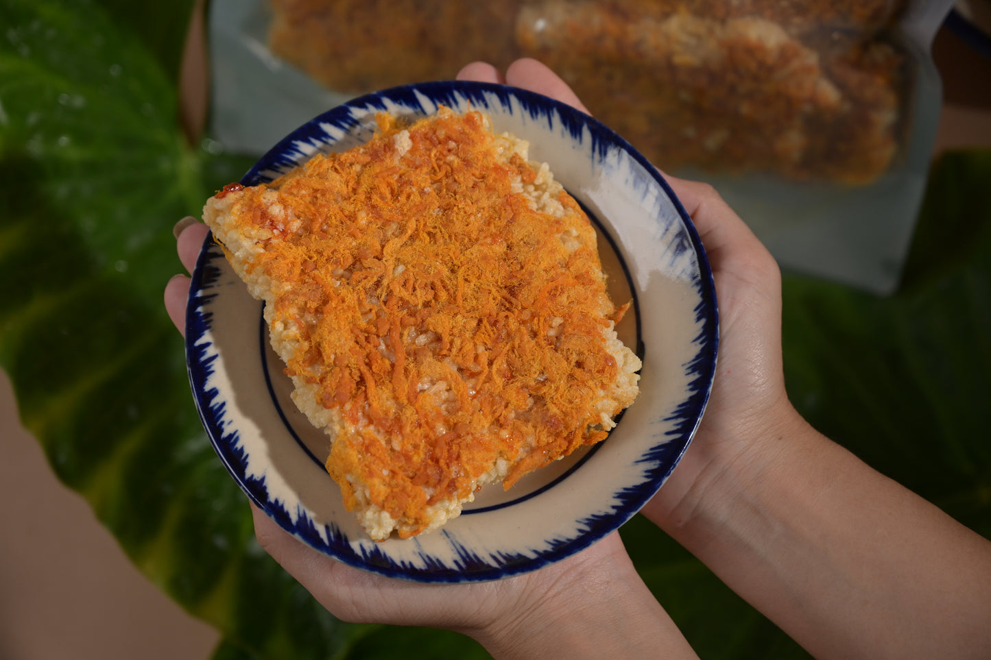 Crispy rice with pork floss
