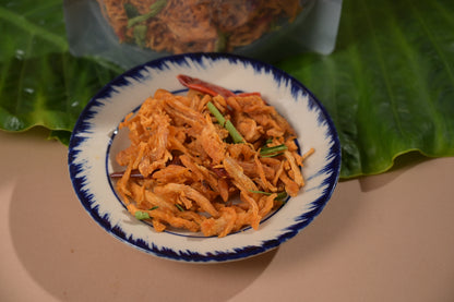 Dried chicken w.kaffir lime leaves/butter & garlic