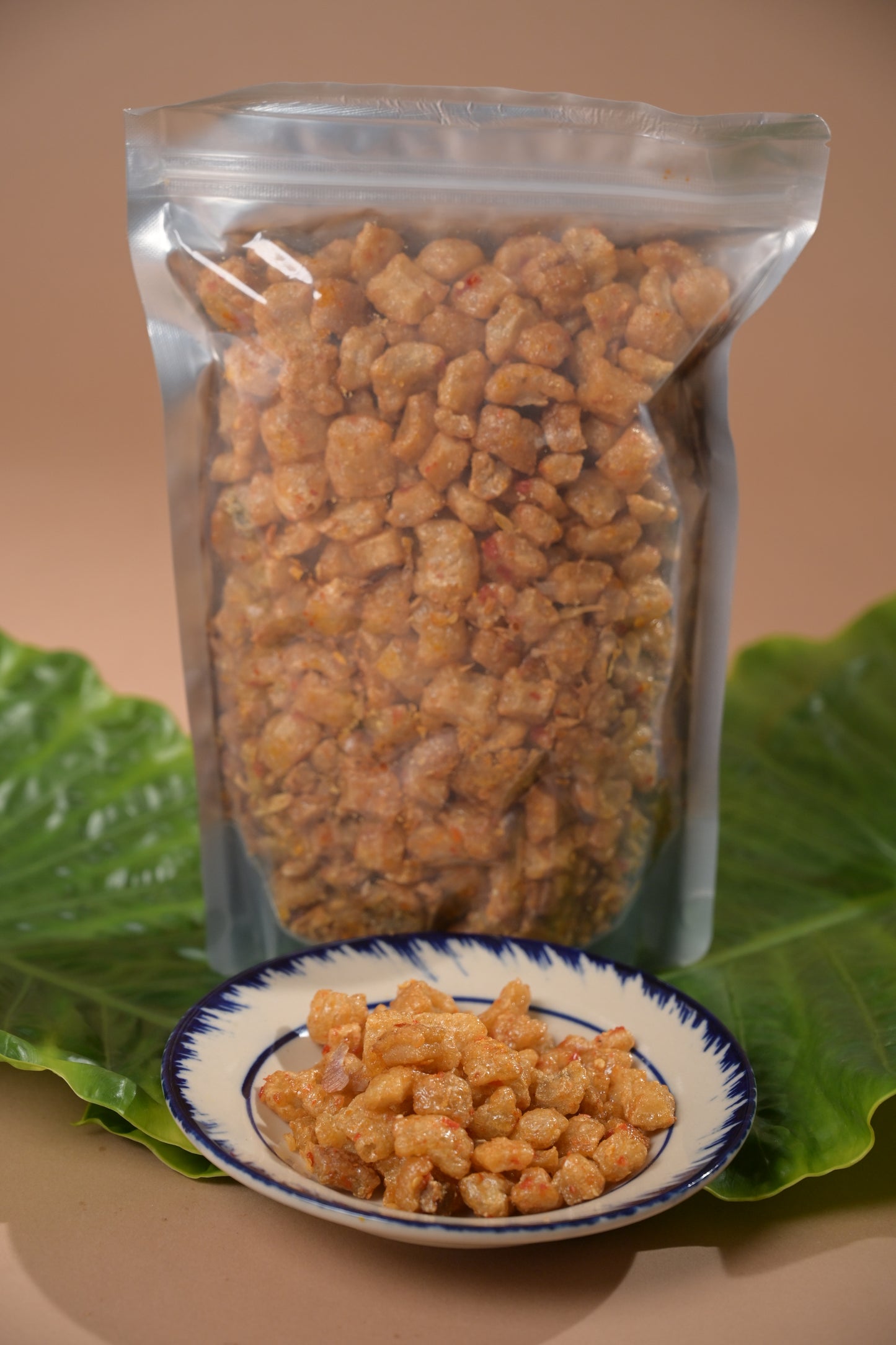 Crunchy Pork Cracklings tossed in fiery fish sauce